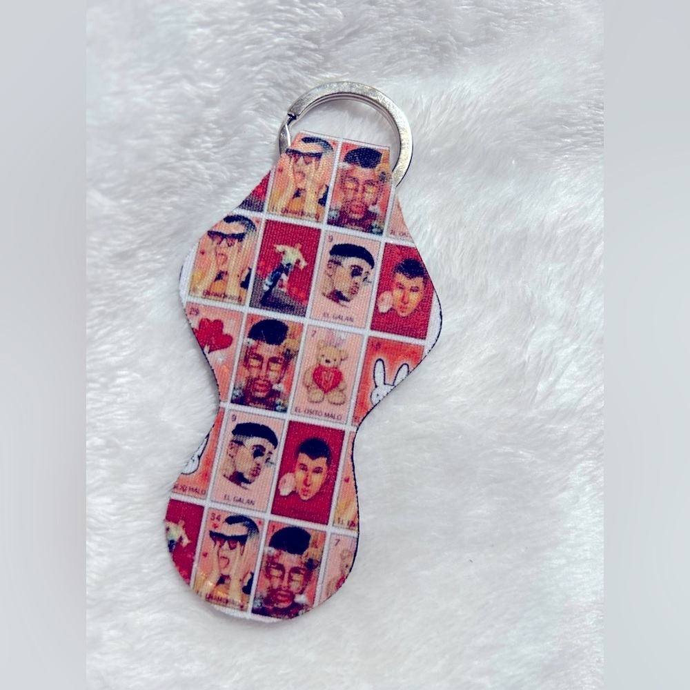 Bad bunny chapstick holder keychain